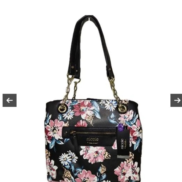 EUC Black Daisy Nicole Miller straps zip closures - Picture 2 of 7